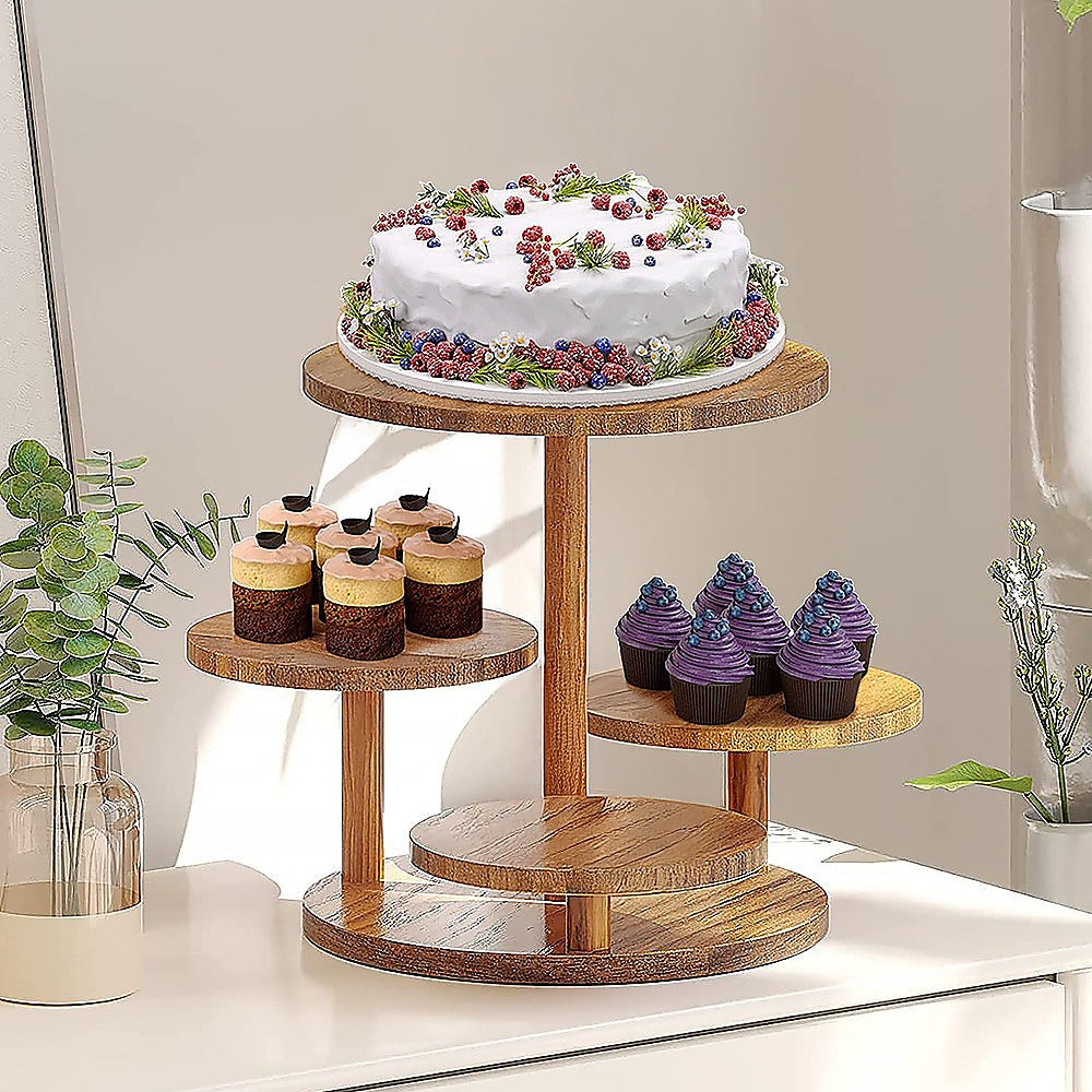 4 Tier Round Dessert Stand Tower Cake Cupcake Display