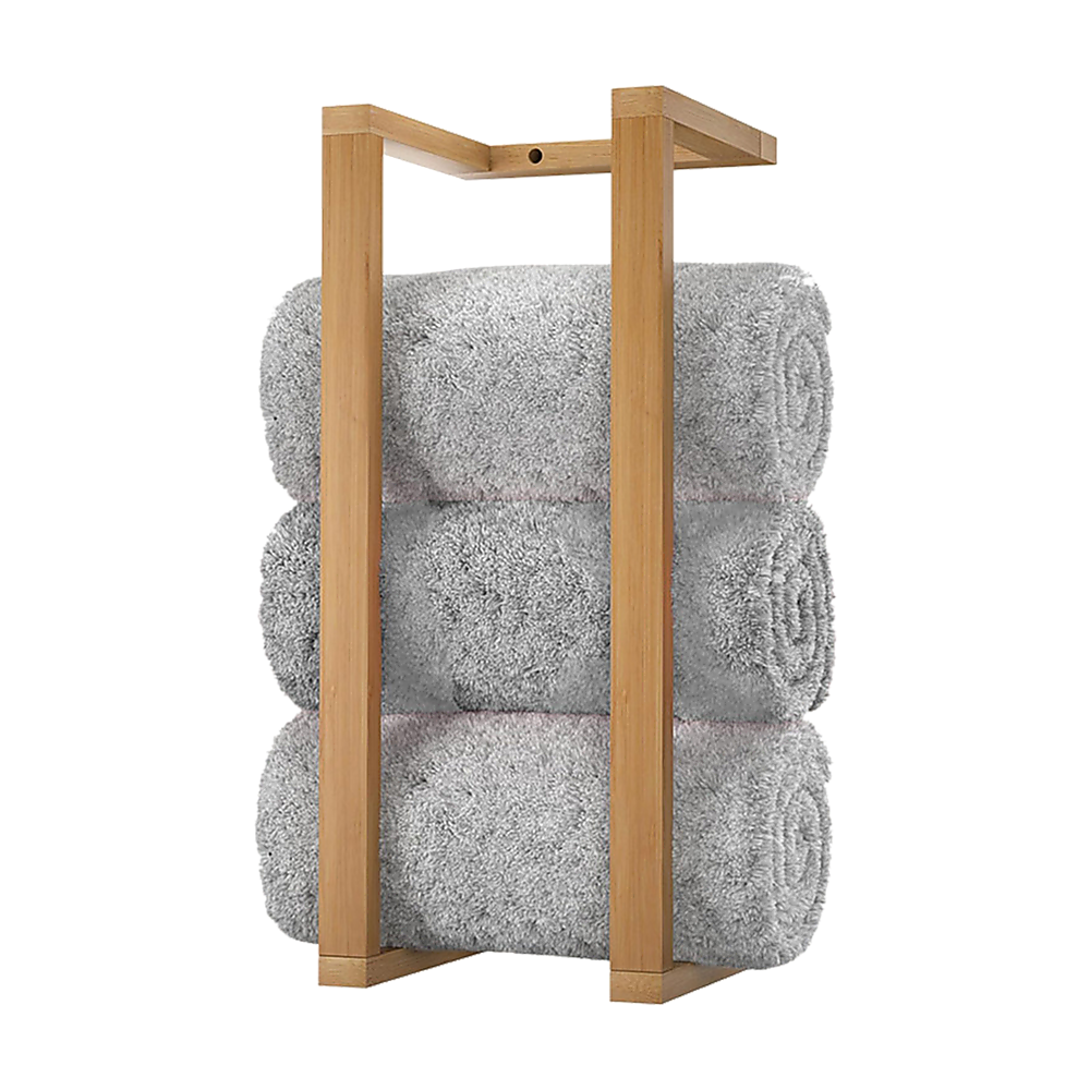 Wall Towel Rack for Rolled Towels Bathroom Storage