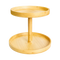 2-Tier Bamboo Lazy Susan Turntable Organizer for Kitchen Counter Cabinet