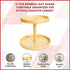 2-Tier Bamboo Lazy Susan Turntable Organizer for Kitchen Counter Cabinet