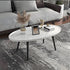 Oval Coffee Table Mid Century Modern Minimalist Display