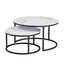 Coffee Table Round Marble Design Nesting Side Furniture