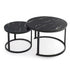 Coffee Table Round Marble Design Nesting Side Furniture