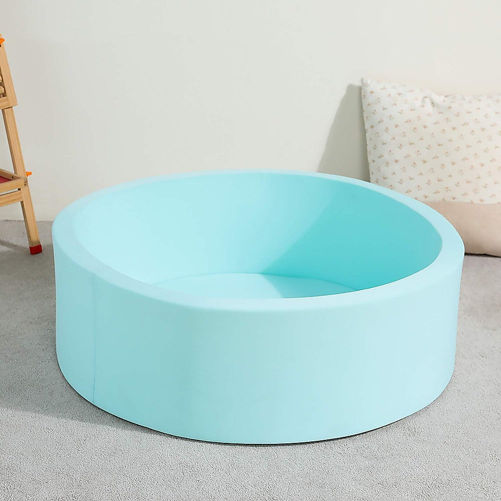 Round Ball Pit Playpen Enclosure – Safe Blue Play Area for Babies and Toddlers, Indoor or Outdoor