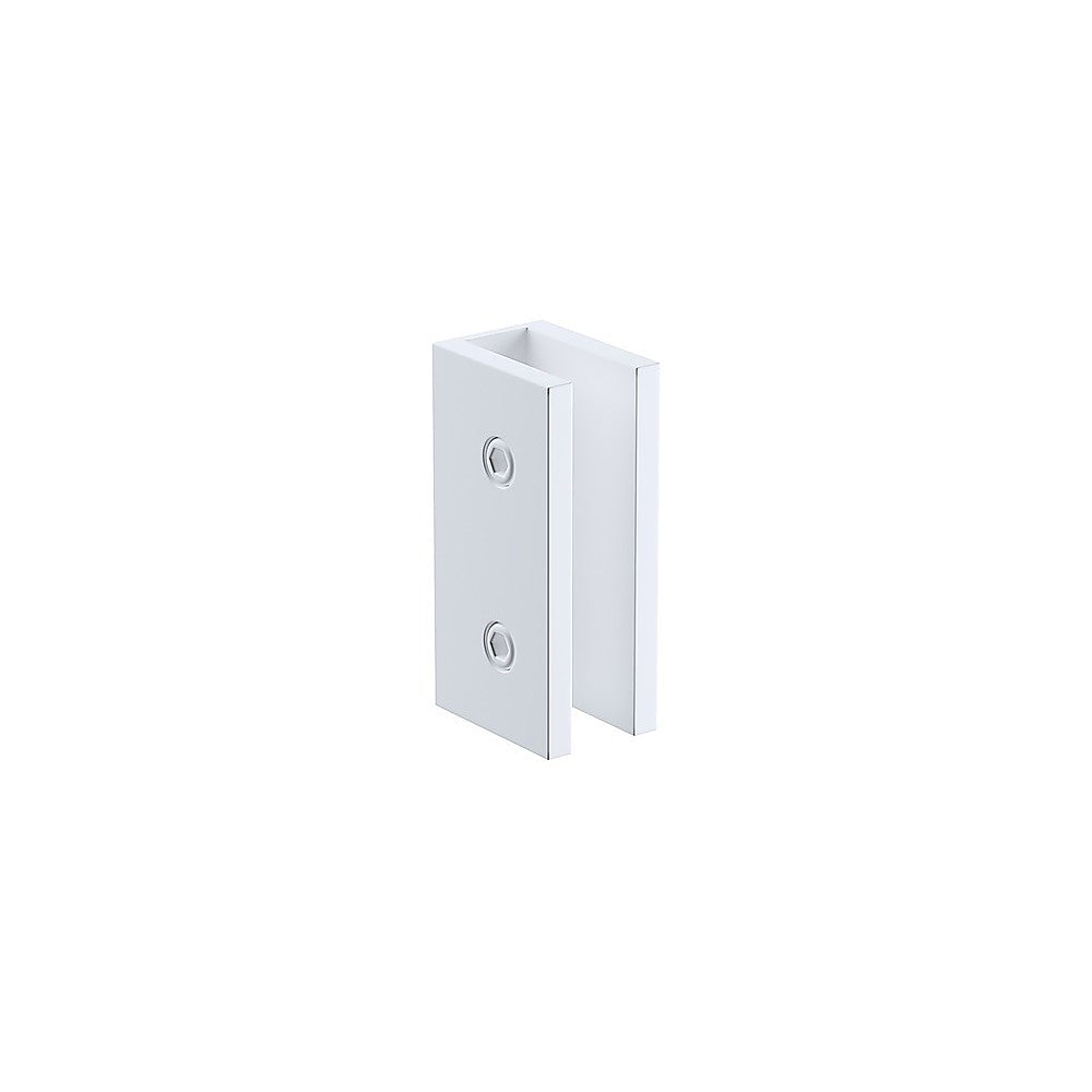 90x210cm Glass Shower Screen with White Wall U-Brackets