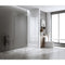 90x210cm Single Shower Glass Screen with White Wall & Floor F Brackets