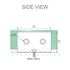100x200cm Glass Shower Screen with Black Wall & Floor U Brackets