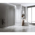 100x200cm Glass Shower Screen with Chrome Wall F-Brackets