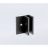 100x200cm Glass Shower Screen with Black Wall F-Brackets