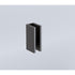 100x210cm Glass Shower Screen with Black Wall & Floor U Brackets