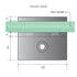 100x210cm Glass Shower Screen with Chrome Wall F-Brackets