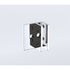 100x210cm Glass Shower Screen with Chrome Wall & Floor F Brackets