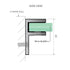 100x210cm Glass Shower Screen with Black Wall & Floor F Brackets