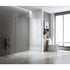 120x200cm Single Shower Glass Screen with White Wall & Floor F Brackets