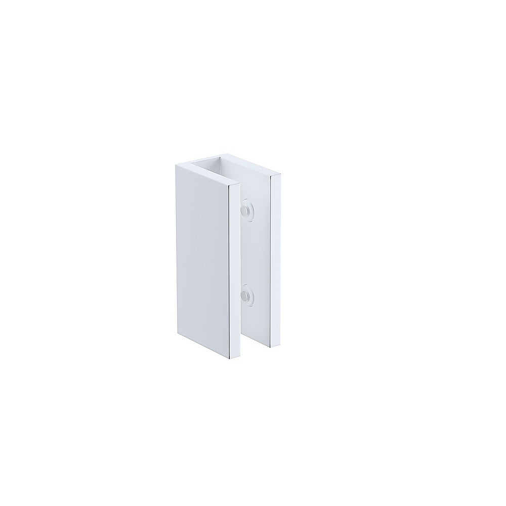 120x210cm Glass Shower Screen with White Wall U-Brackets