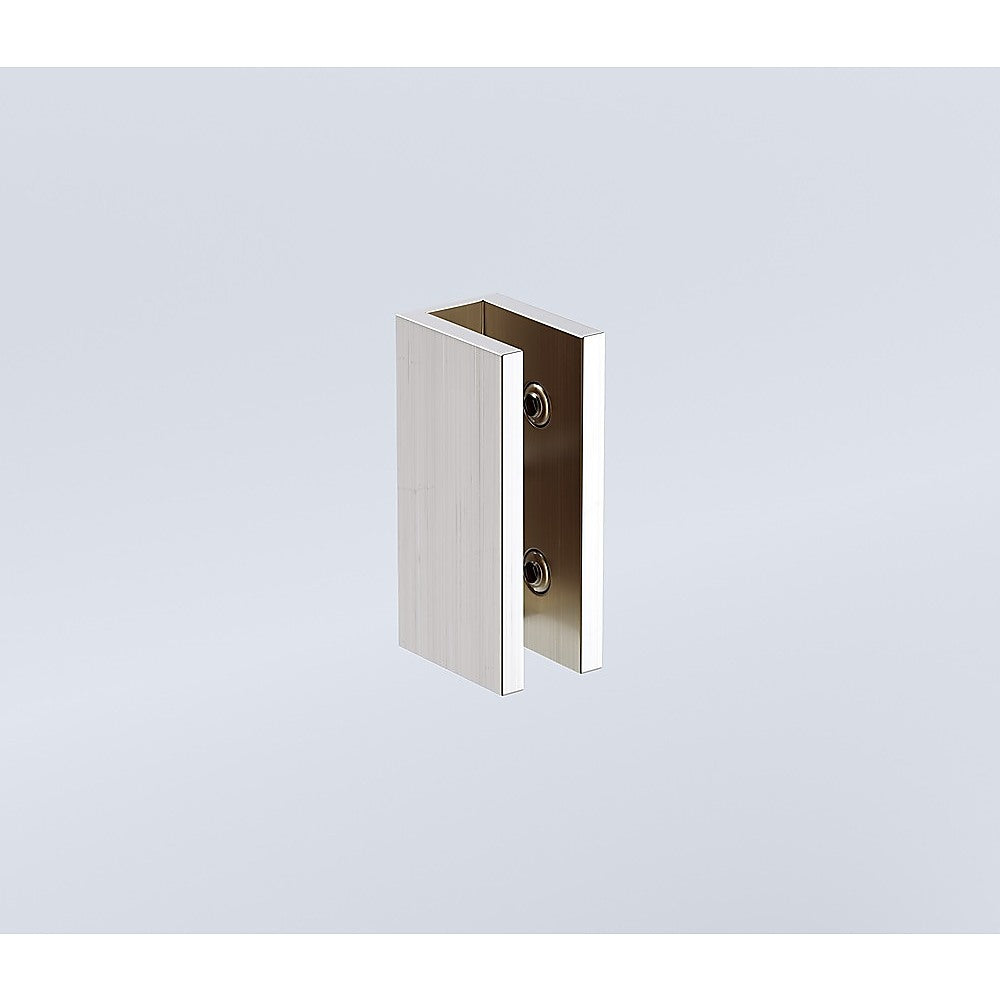 120x210cm Glass Shower Screen with Nickel Wall U-Brackets
