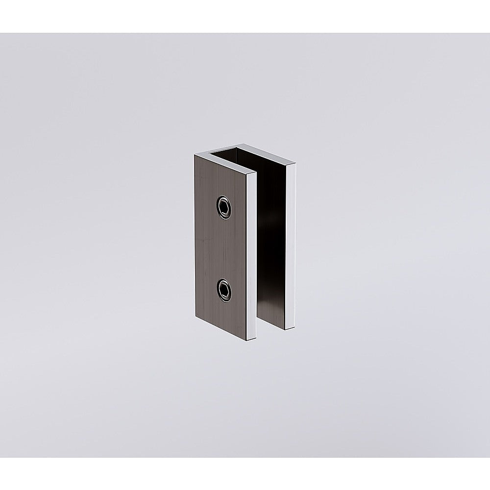 120x210cm Glass Shower Screen with Gunmetal Wall U-Brackets