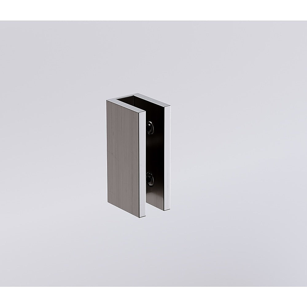 120x210cm Glass Shower Screen with Gunmetal Wall U-Brackets