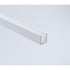 100x200cm Glass Shower Screen with White Wall Channel