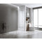 100x210cm Glass Shower Screen with Black Wall & Floor Channel