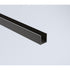 100x210cm Glass Shower Screen with Black Wall & Floor Channel
