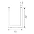 100x210cm Glass Shower Screen with Black Wall & Floor Channel