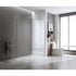 120x210cm Single Shower Glass Screen with White Wall & Floor Channel