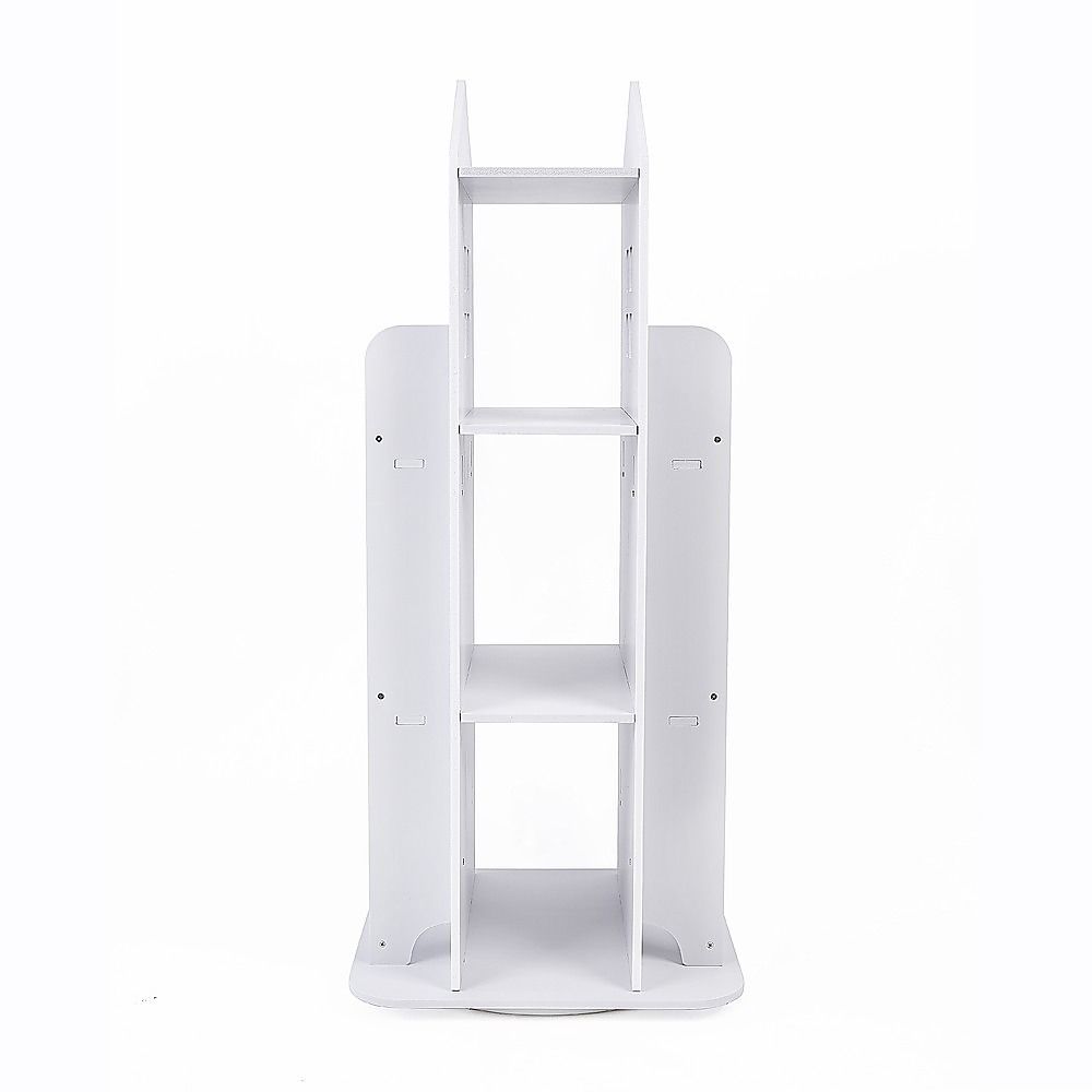 Rotating Castle Bookcase White Kids Bookshelf Rack Wooden Display Shelf