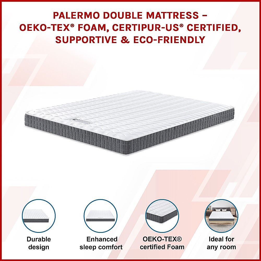 Palermo Queen Size Pocket Spring Mattress - OEKO-TEX & CertiPUR-US Certified