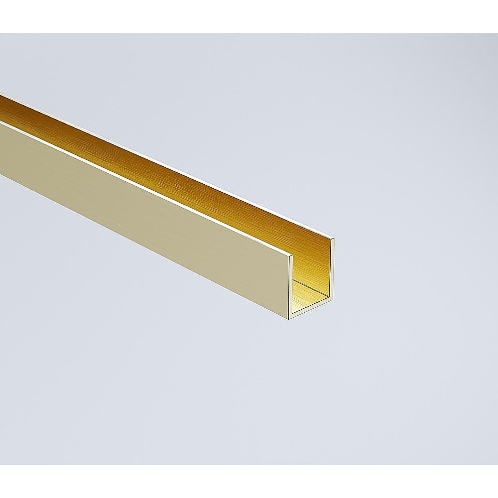 Glass Shower Screen 120cm Floor Channel in Gold