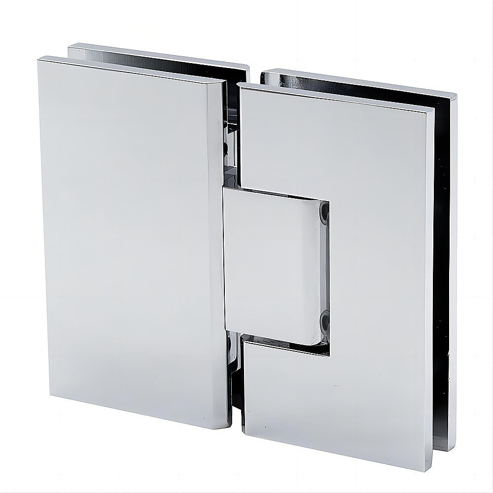 180 Degree Brass Glass-to-Glass Shower Door Hinge in Chrome
