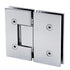 180 Degree Brass Glass-to-Glass Shower Door Hinge in Chrome