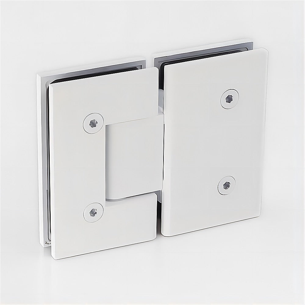 180 Degree Stainless steel Glass-to-Glass Shower Door Hinge in White