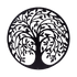60cm Tree of Life & Birds Round Metal Wall Garden Art Sculpture