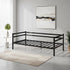 Single Daybed Metal Frame Sofa Premium Black Day Bed Steel Support