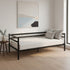 Single Daybed Metal Frame Sofa Premium Black Day Bed Steel Support