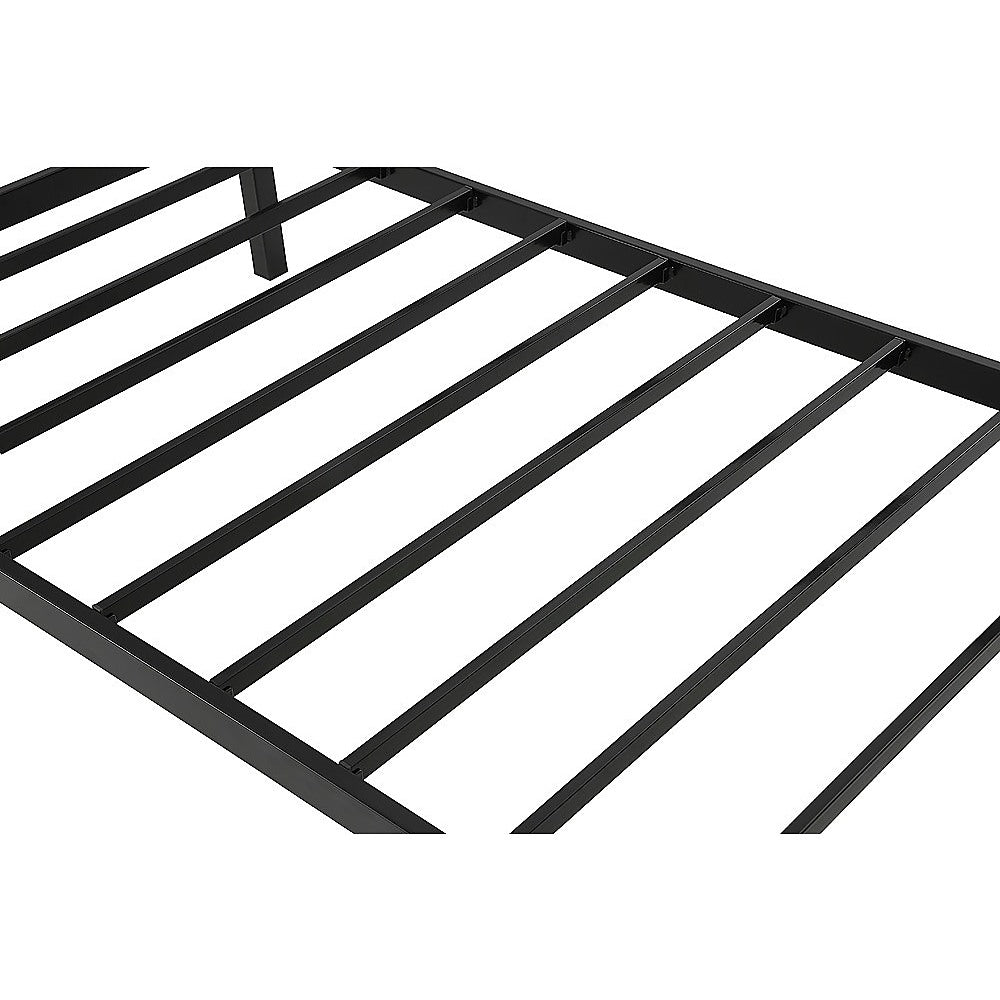 Single Daybed Metal Frame Sofa Premium Black Day Bed Steel Support