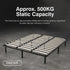 Metal Bed Frame for King Mattress – Black Powder-Coated Steel Base