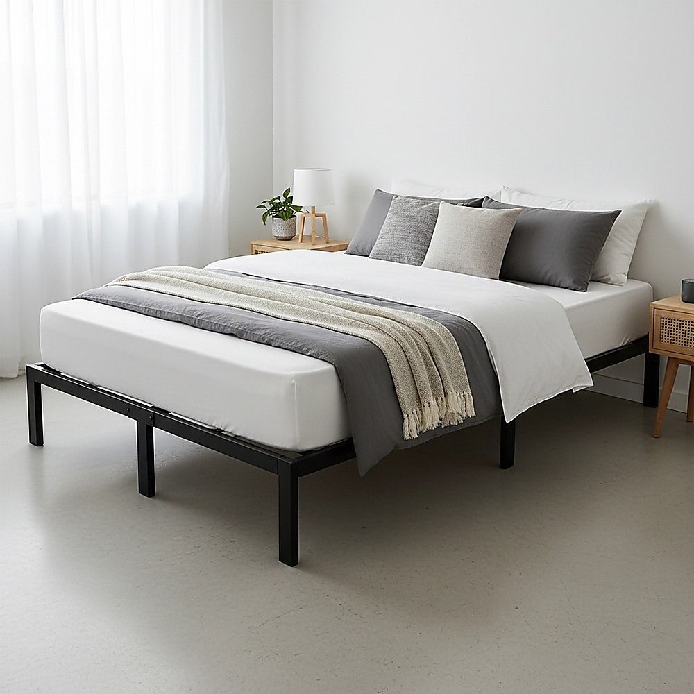Double Full Metal Bed Frame Base – Sturdy Steel Bed Base for Australian Mattress