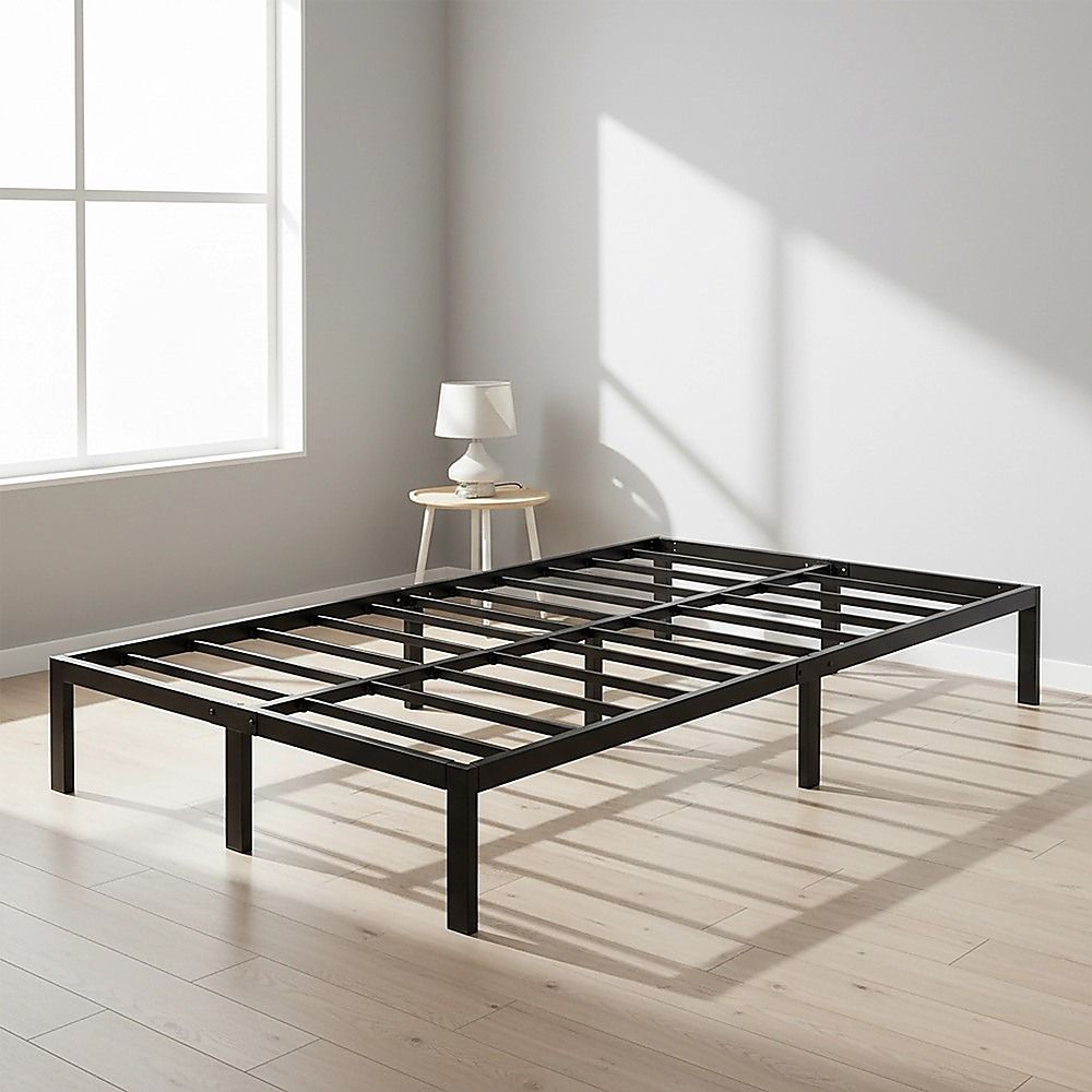 Queen Full Metal Bed Frame Base – Sturdy Steel Bed Base for Australian Mattress