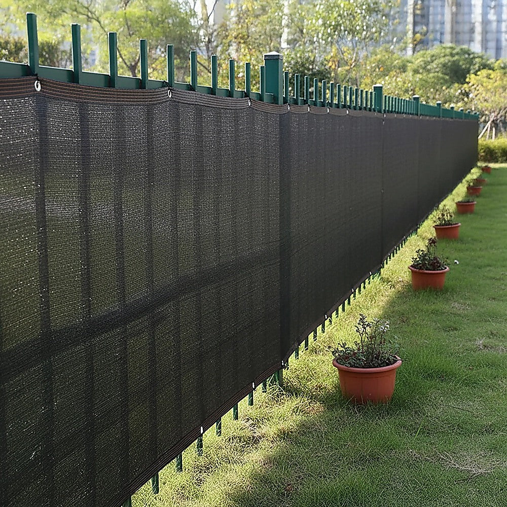 20m x 2m Fence Windscreen Privacy Screen Shade Cover Black Fabric Mesh Garden