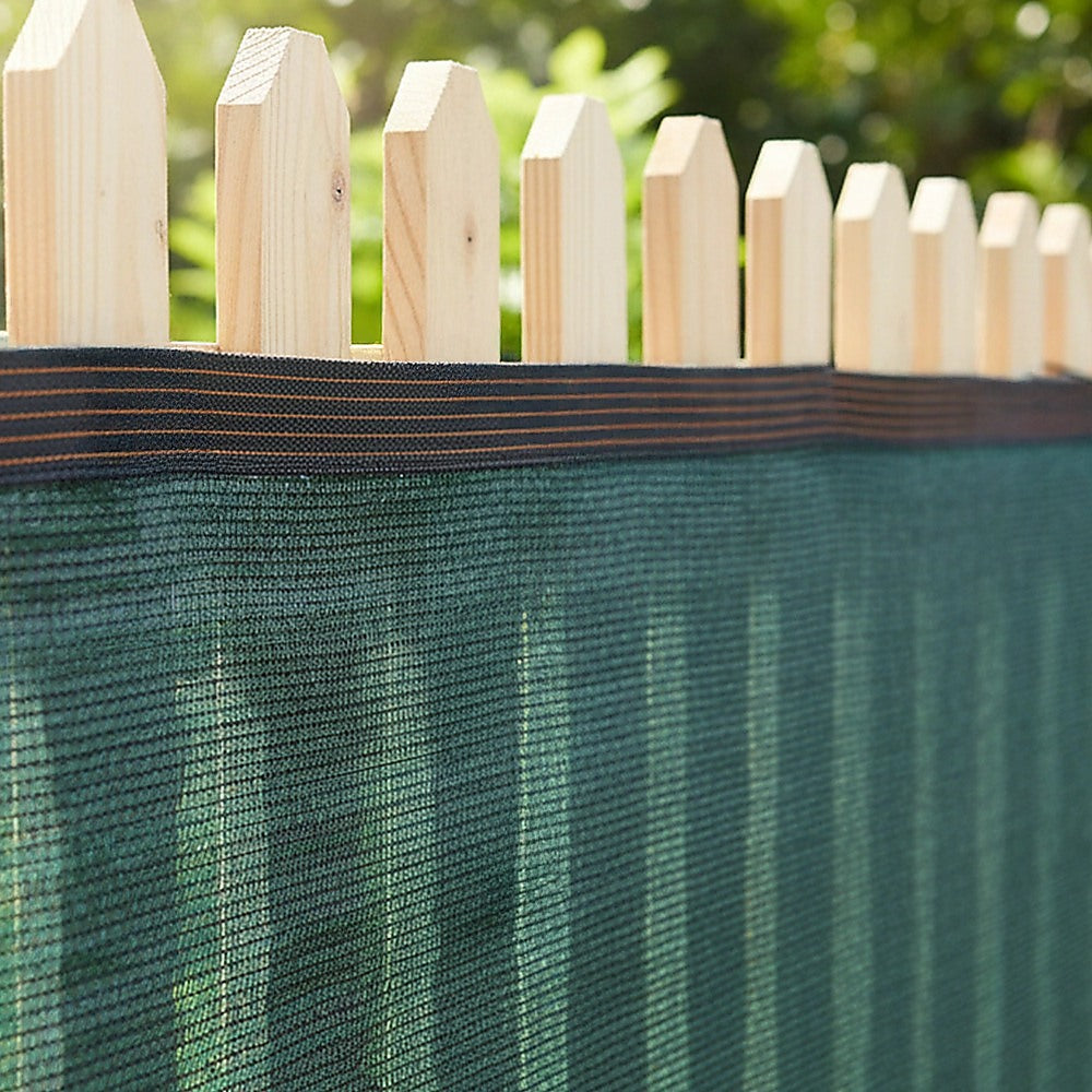 20m x 2m Fence Windscreen Privacy Screen Shade Cover Dark Green Fabric Mesh Garden