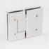 90cm Wall to Wall Frameless Shower Screen with White Brackets and SS Hinges - Wall F-Brackets