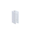 110cm Wall to Wall Frameless Shower Screen with White Brackets and SS Hinges, Round Handle