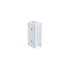 110cm Wall to Wall Frameless Shower Screen with White Brackets and SS Hinges, Round Handle