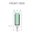 110cm Wall to Wall Frameless Shower Screen with White Brackets and SS Hinges, Round Handle