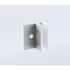 120cm Wall to Wall Frameless Shower Screen with White Brackets and SS Hinges - Wall F-Brackets