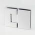 120cm Wall to Wall Frameless Shower Screen with White Brackets and SS Hinges - Wall F-Brackets