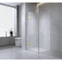 120x110cm Corner Frameless Shower Screen – White Wall & Floor U-Brackets with SS Hinges for Contemporary Bathrooms