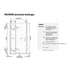 100x80cm Corner Frameless Shower Screen with Gunmetal Channel and Brass Hinges, Round Handle